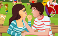 A tua namorada est� zangada contigo e tenta atingir-te. Tenta evitar isto beijando-a rapidamente.