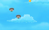 Jij moet zorgen dat alle parachutes open gaan voordat de mensen op de grond terecht komen.