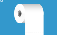 Quanto tempo levas a enrolar este rolo de papel?