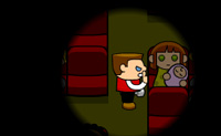 �s o guarda de seguran�a do cinema e tens de garantir o sil�ncio durante as sess�es. Diz �s pessoas para se calarem quando fazem barulho para que haja sil�ncio na sala outra vez.