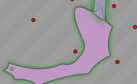 Kan jij een ketting van figuren maken? Plaats een figuur met de witte stip op de groene stip om te beginnen. Om een ketting te maken moet je de figuren met de witte punt op het andere figuur plaatsen. Zorg op die manier dat je bij het finish rondje komt. Figuren mogen niet over rode rondjes heen liggen.