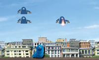 Probeer om de aarde te beschermen tegen de invasie van gevaarlijke monsters!