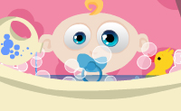 Zorg dat de baby gelukkig wordt en gelukkig blijft. Maak hem blij door allerlei voorwerpen aan te klikken.