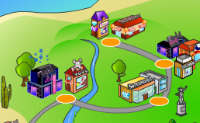 Bem-vindo � tua cidade das compras! Aqui podes construir a tua pr�pria ilha de f�rias. Ganha dinheiro construindo e operando uma rede de lojas. Actualiza as lojas, aumenta os lucros e toma conta das lojas.

Clica no bot�o de Construir abaixo e selecciona um tipo de loja para a constru�res.
Clica no �cone cinzento para terminar a constru��o. Podes melhorar ou vender os teus pr�dios clicando na loja e seleccionando o �cone correspondente. As lojas podem-se danificar: Precisas de as reparar quando o �cone vermelho � mostrado. Clica no bot�o Reparar para reparares a tua loja.
Fogos ou assaltos podem acontecer. Deves construir um quartel de bombeiros e uma esquadra de pol�cia para apagar os fogos ou apanhar um ladr�o.
Os clientes n�o entram na mesma loja e no mesmo n�vel de actualiza��o mas podes construir pr�dios de tamanhos diferentes na mesma rua.
Os cruzamentos s�o muito importantes neste jogo. Constr�i lojas de servi�os r�pidas nos cruzamentos para receberes clientes de diversas ruas.