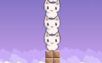 In dit spel moet je om beurten katten en meloenen op zo'n manier stapelen, dat de toren die zo ontstaat, niet omvalt. Let goed op hoe de kat of het stuk meloen neerkomt, want dat bepaalt met welke hoek je ze kan plaatsen en hoe stabiel je toren wordt.