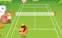 Este � um jogo de t�nis entre um primitivo e tr�s animais, que querem medir a sua for�a uns contra os outros. Escolhe o lado nativo, e tenta bater os 3 animais para passares ao n�vel seguinte. Diverte-te!