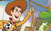 Het is speelkwartier in Andy's kamer! Rex heeft Bo Peep in een toren opgesloten. Help Woody om naar Bo Peeps raam te slingeren om haar te redden en haar hart te veroveren... Je hebt hier 15 kansen voor. Om te winnen, moet het je meer dan 5 keer zijn gelukt om bij haar raam te komen. Pas op dat je het schaap niet bang maakt, want dat kost je punten. Zorg ervoor dat je niet te hoog zwaait, want dan zou je lasso wel eens kunnen breken!