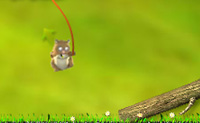 Clica em direc��o a uma plataforma para te agarrares  a ela. Depois arrasta o hamster com o cursor do rato para o balan�ares. Quando ele tiver velocidade suficiente, toca na barra de espa�os para saltar da corda e clica imediatamente para te agarrares a uma nova plataforma, se o quiseres. As cerejas d�o pontos de b�nus.