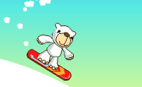 Faz Snowboard pela montanha abaixo com o urso polar enquanto apanhas frutas e evitas os objectos maus.