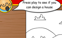 Neste jogo podes desenhar a tua pr�pria casa. Escolhe a forma da casa e clica na seta quando estiveres satisfeito. Depois, escolhe a forma do telhado e clica na seta quando estiveres satisfeito. Por fim, as janelas, portas, chamin� e pintura. Diverte-te!
