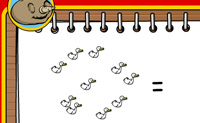 Neste jogo do Bob o Construtor, tens de contar todos os itens e arrastar o n�mero correcto para o bloco de notas.