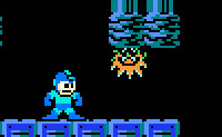 Dit is de oude Megaman. In de arena moet je alle beesten doden om naar de volgende level te komen. Pas op voor rollende egels en robotvleermuizen. 