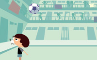 Het doel van dit spel is dat je de voetbal in de vuilnisbak kopt. Pas op dat je geen kanonskogels en kastanjes raakt, want dan ga je knock-out! Je hebt in totaal 3 levens, iedere voetbal staat voor 1 leven. Er zijn 6 levels, en om naar een volgend level te komen, moet je 10 punten hebben gescoord.