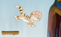 Help deze lieve kittens om de waterval over te steken met behulp van de boomstam. Door een donkergroene bol op te vangen, kan je de boomstam langer maken en met de lichtgroene bollen wordt deze korter. Als je de rode knop raakt, verdien je bonuspunten en met de blauwe verdien je een extra leven.
