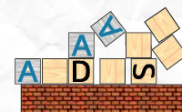In dit spel is het de bedoeling dat je met de blokjes waar een F of een D staat, schiet op blokjes met daarin dezelfde letter.