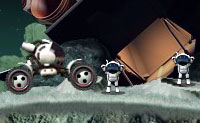 Conduz o teu quatro rodas espacial atrav�s desta montanhosa paisagem e apanha todos os astronautas pelo caminho para ganhares pontos.
