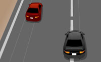 Rijd zo snel mogelijk over het circuit en probeer alle andere auto's te ontwijken.