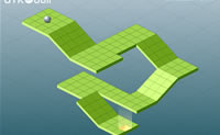Een moeilijk spelletje, want de bal rolt zo van de baan af. Ga zo langzaam mogelijk, want als je te snel gaat rolt de bal er zo af.