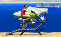 Monta a tua moto pela praia e completa um curso de obst�culos. A cada n�vel a dificuldade aumenta. Diverte-te!