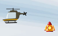 Een komeet dreigt de wereld te vernietigen. Probeer in elke ronde met je raket steeds zo hoog mogelijk te vliegen, totdat je de komeet bereikt. Verzamel onderweg diamanten en bots tegen helikopters en andere dingen om meer punten voor upgrades te scoren.