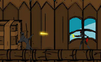 Neste jogo �s um tipo que est� a tentar descobrir a sa�da de um castelo. Atinge os teus inimigos ou atira-os e apanha escudos amarelos para pontos, pois ganhas uma vida extra a cada 2000 pontos. Nas garrafas com fluido vermelho est� uma po��o de sa�de, mas podes apenas apanh�-las quando a tua sa�de est� em baixo! Boa sorte!