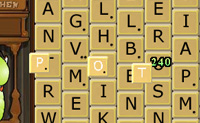 Verbinde Buchstaben, um Wörter zu bilden. Langere Wörter sind mehr Punkte wert!