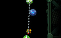 Probeer de robot zo hoog te laten klimmen als hij kan. Hij gebruikt zijn haak om verschillende mijnen te pakken. De groene zijn goed, maar de blauwe exploderen als hij er te lang aan hangt of ze raakt, en de grijze vallen als bakstenen. Als de robot explodeert of valt, mag je opnieuw beginnen.
