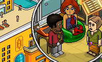 O Habbo Hotel, o maior hotel virtual do mundo, é o lugar para conhecer novos amigos, ter toda a diversão do mundo e ganhar notoriedade! Podes falar com novas pessoas, jogar imensos jogos, mobilar o teu quarto, treinar o teu animal de estimação e muito mais. Registra-te e descobre tudo o que podes fazer no Habbo.
