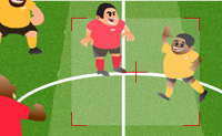 Een voetbalwedstrijd is een van de beste plekken voor een professionele paparazzo om boeiende foto's van mensen in netelige situaties te maken. Zoek de beste situaties en maak sprekende foto's om door te gaan naar het volgende level.