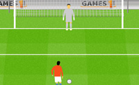 Begin aan de wedstrijd, kies je favoriete team en begin aan een zenuwslopende shoot-out! Jij bent afwisselend de speler en de doelman. Als jij het schot mag maken, kun je de richting, hoogte en kracht van je schop beneden je instellen. Als jij de doelman bent, zie je kort voordat de bal eraan komt een kruis in het doel verschijnen. Klik bij die plek om de bal te vangen.