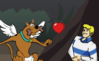 Daphne en Velma proberen hun harten naar Fred te sturen, maar ze hebben hierbij jouw hulp nodig! Laat de harten op het hoofd van Scooby stuiteren in de richting van Fred. Het spook gooit aambeelden en blikken verf naar Scooby, dus pas op! De Scooby Snacks geven je meer snelheid, dus probeer ze allemaal te pakken.