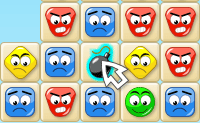 Welkom in de woestijn! Je gaat hier een Bejeweled-achtig spelletje spelen waarin je rijen van drie of meer dezelfde gezichtjes moet maken om ze weg te spelen. De tijd waarbinnen je dit kunt doen, is beperkt.