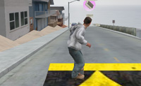 Desfruta do skate na costa, e tenta a tingir uma boa velocidade e fazer truques fixes! Tenta apanhar todas as caixas de sapatos: estas d�o-te pontos, que podem ser usados para comprar sapatos. Cuidado ao atravessar uma rua movimentada: antes que d�s por isso, o jogo acaba!