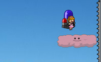 Je hebt een krachtige jetpack op je rug en hopt van wolk naar wolk. Telkens wanneer je landt, moet je de letters intypen die bovenaan verschijnen. Zo vul je de brandstof van je jetpack weer aan en kun je verder omhoog vliegen. De roze wolkjes geven je een powerboost en zorgen dat je omhoog schiet. Kijk uit dat je niet omlaag valt, want dat overleef je niet!