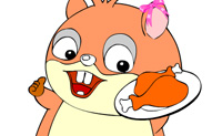 Maak iets moois van deze hamsterkleurplaat!