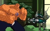 Kies twee personages uit Fantastic Four: Mr. Fantastic, The Thing, Invisible Woman of Human Torch. Probeer je al vechtend een weg door alle levels te banen en zo veel mogelijk punten te halen. Veel plezier met dit leuke Fantastic Four-vechtspel!
