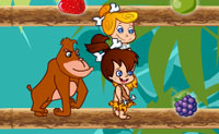 Wilma Flintstone en Bambam zijn in de jungle om noten en vruchten te verzamelen. Een orang-oetang komt ze steeds pesten, en telkens raakt Bambam weer slaags met hem. Wilma kan, als ze een verdieping hoger loopt dan Bambam, allerlei vruchten en noten naar beneden laten vallen, die Bambam vervolgens opeet. Zorg dat ze Bambam op tijd omhoog trekt wanneer de orang-oetan er weer aankomt, om een vechtpartij te voorkomen!