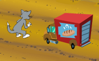 Help jij Tom om de rivier over te steken? Voordat hij bij de rivier is, moet hij ook nog een ontzettend drukke weg oversteken, waar auto's, scooters en vrachtwagens voorbij scheuren. Het is dus oppassen geblazen. Tom kan van de ene boot naar de andere springen om zo veilig over te steken. Hoe sneller hij dit doet, hoe meer punten je verdient.