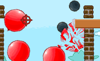 Neste jogo disparas bolas de canh�o contra os bal�es que flutuam no ar. No in�cio � bastante simples, mas � cada vez mais dif�cil pois h� todo o tipo de obst�culos a flutuar no teu caminho.