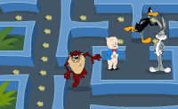 De Tazmanian Devil is weer ontsnapt uit zijn kooi in de dierentuin, en heeft een ongelofelijke honger! Help jij hem om zo veel mogelijk eten te verorberen in deze doolhof? Helaas zitten Bugs Bunny, Daffy en Porky hem op de hielen, dus pas goed op.