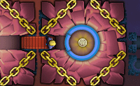 Kristalrenner, een leuk denkspel waarin je ook je behendigheid goed kunt gebruiken. 24 Levels bevat het in totaal. Je loopt in een kristallen gangenstelsel vol gevaren. Af en toe kom je een blokkade tegen, in de vorm van blauwe kristallen. Stap in de kristallen, en draai ze, zodat je er aan de andere kant weer uit kunt stappen. De gele kristallen draaien vanzelf rond. Je moet hier dus precies op het juiste moment weer uit stappen. Verzamel alle munten, stap op de boot die je naar het volgende level brengt, en druk op de spatiebalk om weg te varen. Af en toe kom je mensen tegen die je om hulp zullen vragen. Als je ze helpt, verdien je extra punten. De sleutels die je vindt, openen gesloten deuren die dezelfde kleur hebben als de sleutel. Doe je best, en probeer tot in level 24 te komen!