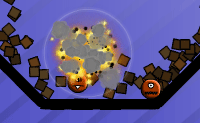 Plaats bommen op strategische plekken zodat de gemene smileys van de bouwwerken afgeblazen worden! Hoe minder bommen je gebruikt, hoe hoger je score.