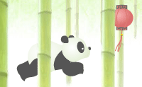 Dit pandaspelletje speelt zich af in China. Deze panda houdt ervan om te rennen, en kan er geen genoeg van krijgen. Natuurlijk kost dit hem energie (dit wordt in de energiebalk weergegeven), en daarom verzamelt hij lampionnetjes om op krachten te komen. Hij moet alle obstakels (bijvoorbeeld zwarte kraaien en rollende stenen) ontwijken, en paddenstoelen eten om energie te verzamelen. Groene bolletjes beschermen hem tijdelijk, en rode bolletjes geven extra energie.