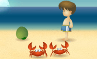 Je bent de kreeften altijd uit de weg gegaan wanneer ze je treiterden op het strand. Maar nu is het genoeg, en je bindt de strijd tegen ze aan! Je gebruikt je jojo als wapen, om ze van het strand te verjagen.