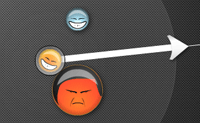 In dit grappige spelletje is het de bedoeling dat je de blauwe smileys wegschiet uit het scherm, of in de gaten. Kijk uit voor de rode gezichtjes en zorg dat de oranje smiley niet uit het veld verdwijnt. Hoe minder stoten, hoe beter!