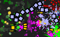 Probeer om alle blokjes die op je af komen, kapot te schieten! Je kunt dit spel zowel met 1 speler als met zijn twee�n spelen.