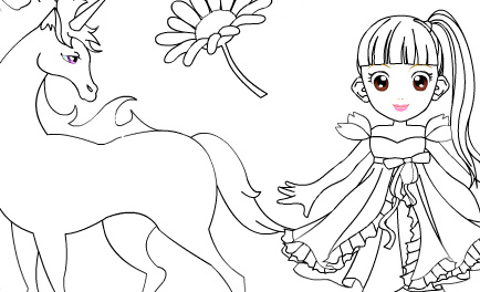 Colorea al Unicornio