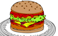Fargelegg hamburger