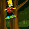 Skateur Bart dans les bois