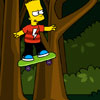 Skateur Bart dans les bois